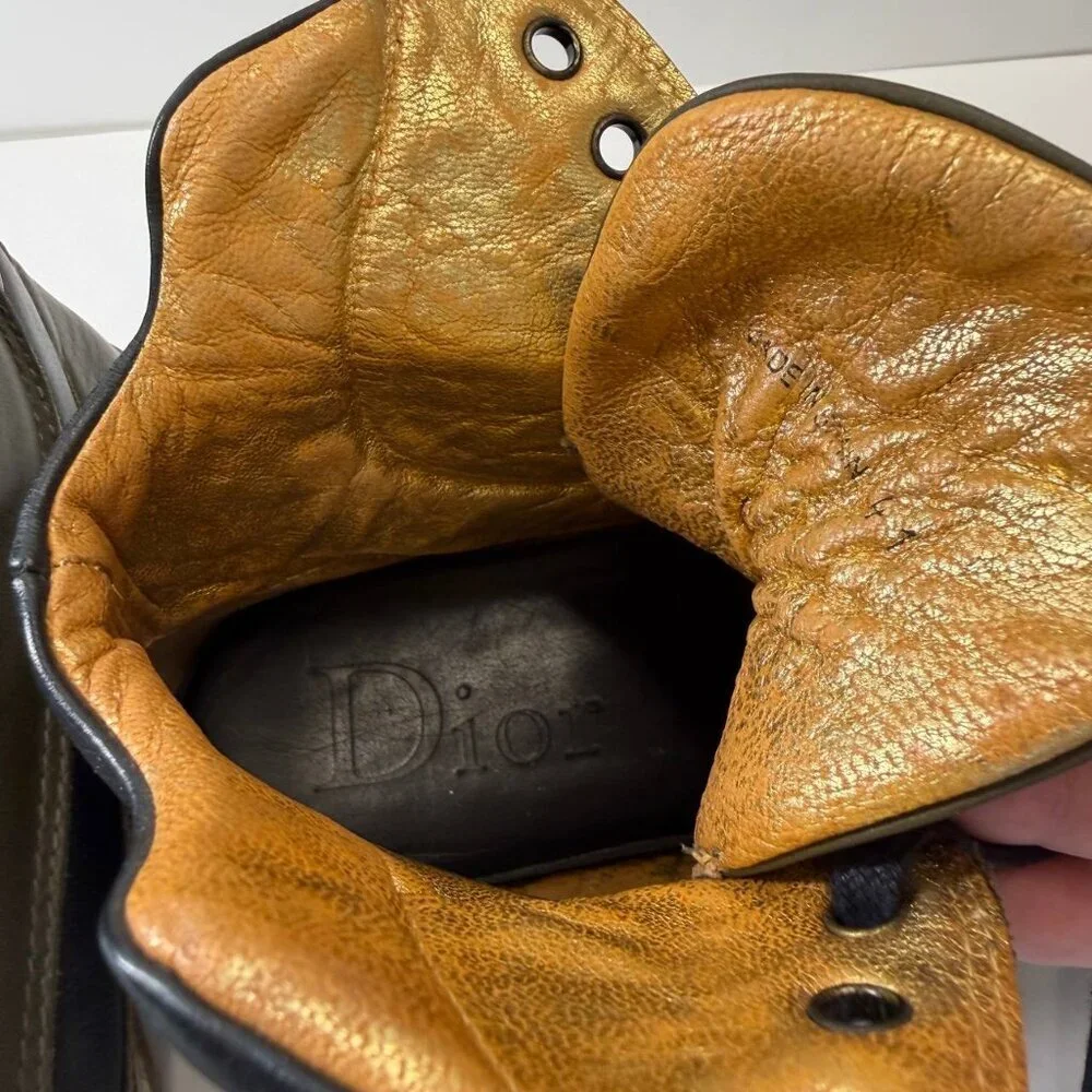 Dior Homme Leather High-Top Sneakers – EU 41 / US 8 - Picture 11 of 13